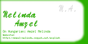 melinda amzel business card